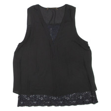 ZARA Gilet Stampato Nero Senza