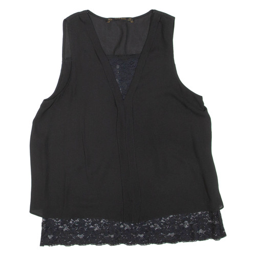 Zara gilet stampato nero senza - zara,