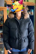 Piumino d'oca nero da donna 90/10