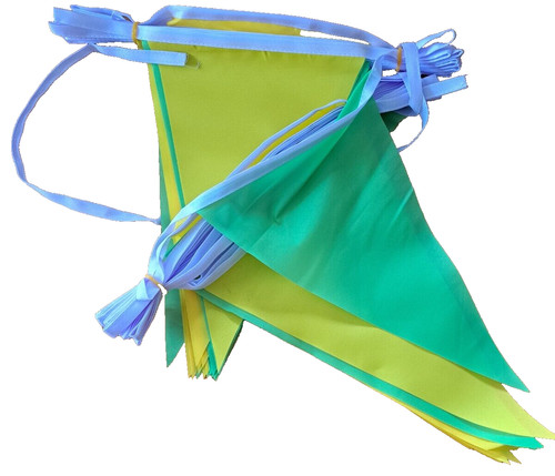 Green and yellow bunting - green,