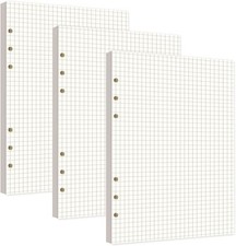 Set di 3 fogli di carta ricaricabile A5 per raccoglitori ad anelli