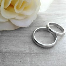 Coppia di fedine bombate  in