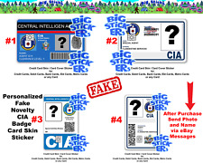 Cover skin carta di credito/debito falsa ID CIA SMART STICKER decalcomania novità distintivo