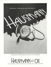 HAUSMANN ET CIE 18 KT. OROLOGIO Pubblicita'  1980  1 Pagina originale
