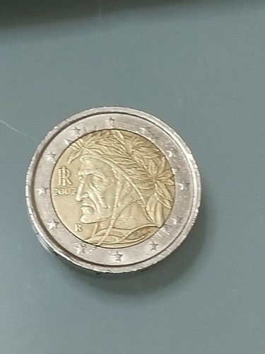 Moneta euro dante - da, 2