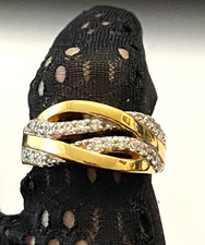 Bague plaqué entrelacé - en,