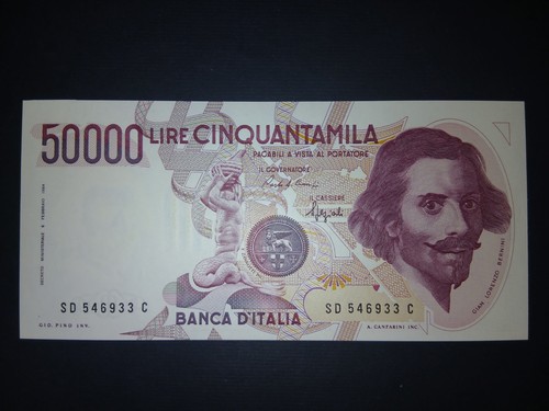 50000 lire bernini tipo - lire, 1°