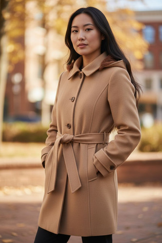 Cappotto lana beige da - cappotto,