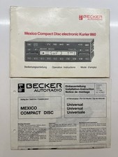 Manuale e istruzioni Autoradio Mercedes Becker Mexico 860