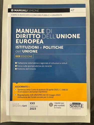 Manuale diritto dell unione - manuale,