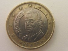 MONETA DA 1 EURO SPAGNA RE JUAN CARLOS 2000