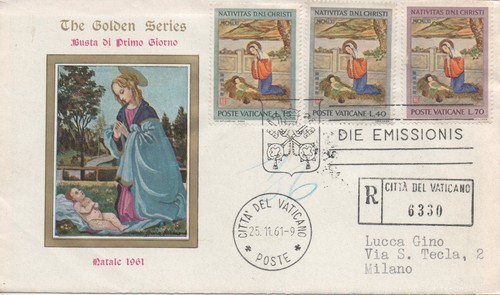 Vaticano 1961 fdc the - 1961, golden