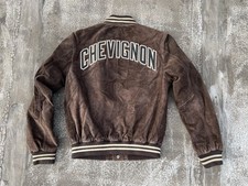 Giacca Chevignon Pelle Taglia M Uomo Bomber Jacket College Jersey