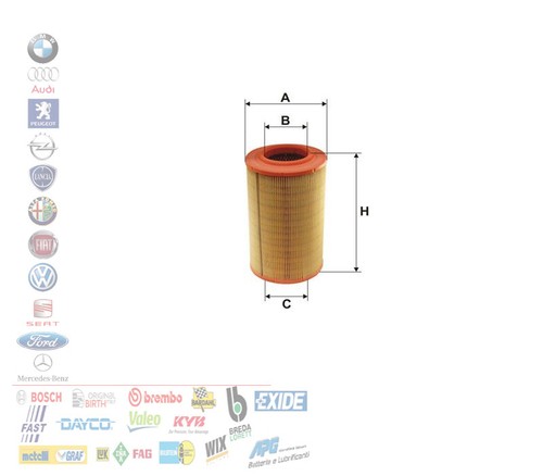 Filtro aria citroen jumper - filtro,