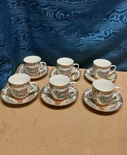 Antico Servizio 6 Tazze Da Te Porcellana Cinese Primi 900 Tazzine E Piattini 