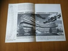 1969 COMPLESSO RESIDENZIALE A WASHINGTON DC WATERGATE COMPLEX COSTRUZIONE DESIGN