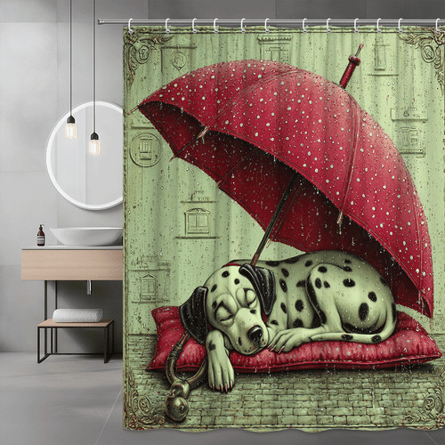 Tenda doccia cane dalmata