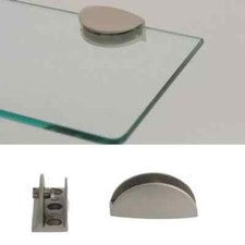 Reggimensola Supporti Per Mensole Vetro 9104 11 Mm Cromo Satinato Cm 2,5x5