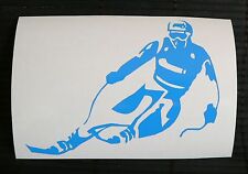 adesivo sciatore sci auto moto