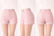 Pantaloncini donna pelle vita