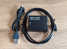CONVERTITORE AUDIO da digitale ad analogico + Cavo Toslink ottico