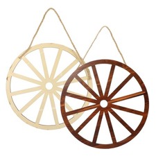  2 Pcs Ruota Di Carro in Legno