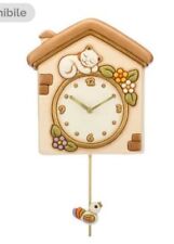 orologio a pendolo gatto e uccellino THUN (nuovo)