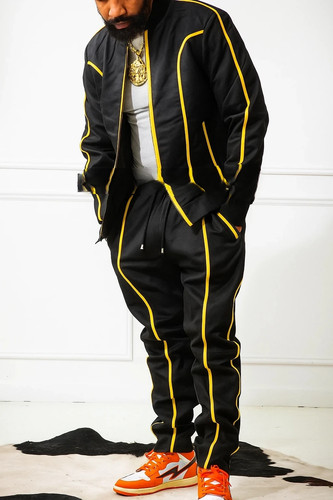 Tuta uomo jogging nero - jogging, [nero/oro]