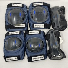 Set Rollerblade Vintage Protettive Ginocchiere, Gomiti, Polsi Nero Adulto Grande