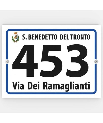 Numero civico esterno - numero, in