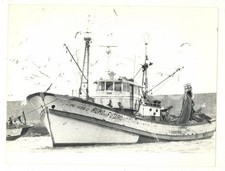 1970 ca PORTUGAL Peschereccio "Rumo ao futuro" in attivitÃ  *Foto VINTAGE 24x1