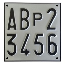 TARGA AUTO  PROVA A RILIEVO