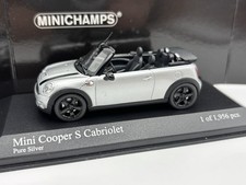 Minichamps '09 Mini Cooper S Cabrio R56 in puro argento metallizzato 1:43 confezione originale