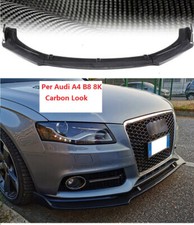 PER AUDI A4 B8 8K Front Spoiler Lama Sottoparaurti FRONT SPLITTER Carbon Nero