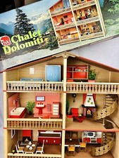 ? FRADE Casa Bambole Mobili Legno Vintage Originale 70s 80s Dolls House Italy