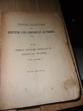 PERCY BESSEY SHELLEY - POETICAL WORKS -  VOLUME II  TWO - TREVES COLLECTION