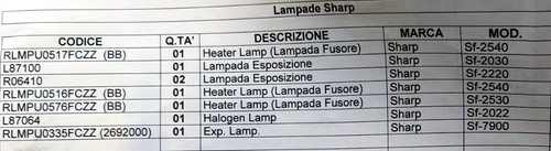 Stock lampade originali per