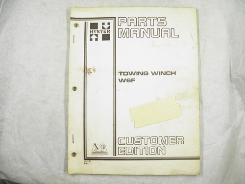 Hyster ricambi manuale - manuale, w6f