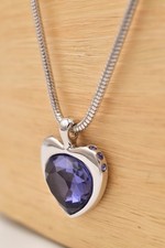 Collana cuore cristallo viola