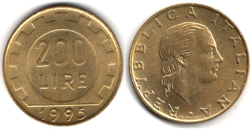 Italia 200 lire - ,, 1995