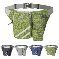 Marsupio da Corsa con Porta Bottiglia d'Acqua, Borsa di Cintura Foro per Cuffie