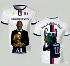 Maglia Calcio Dembelé Maglietta Psg Calcio Ballon D'Oro Trofeo Champions League
