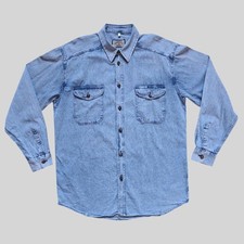 Armani Jeans Camicia vintage Cotone 80s 90s Made in Italy size L Denim Shirt