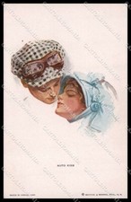 Artista Firmato H. Fisher Glamour Lady Coppia Auto Kiss Reinthal 300 pz ZG8511