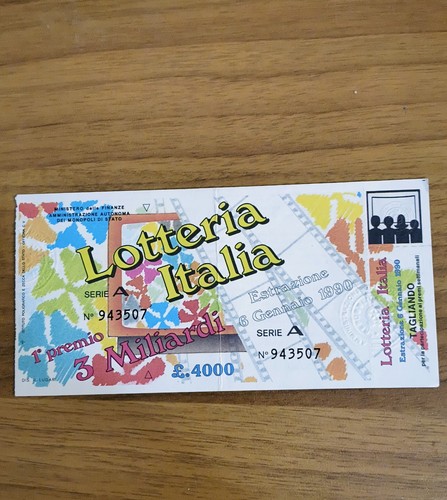 Biglietto lotteria italia - italia, anno
