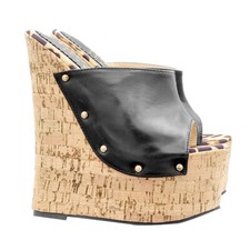 Zeppe nere in sughero con