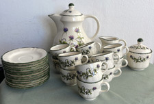 SERVIZIO DA CAFFE' IN PORCELLANA-TERRAGLIA PAGNOSSIN TREVISO ITALY VINTAGE x 12