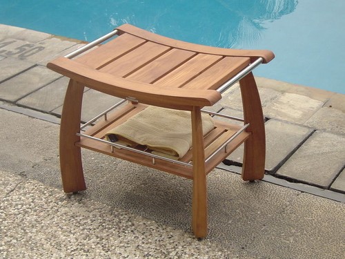 Panca doccia legno - in,