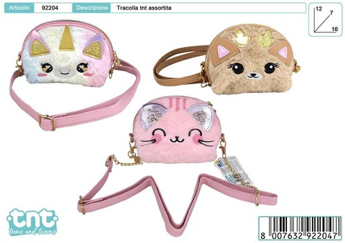 Borsa peluche tracolla - borsa,