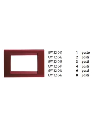 Gewiss placca posti amaranto - placca,